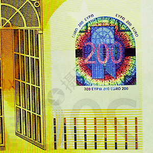 纸币图案两百欧元的钞票背景