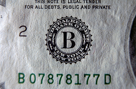 一美元钞票钞票编号背景