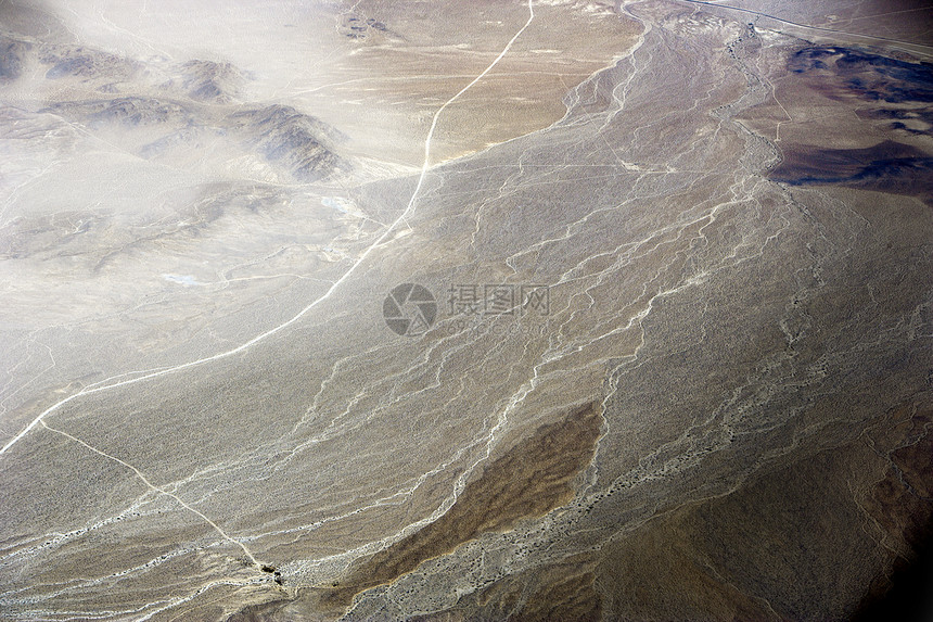 美国加利福尼亚沙漠鸟瞰图图片
