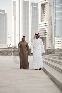 迪拜人行走高清图片素材