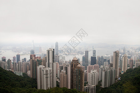 香港中心区摩天楼背景图片