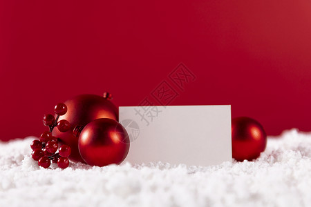 圣诞卡片素材圣诞球和圣诞卡片背景