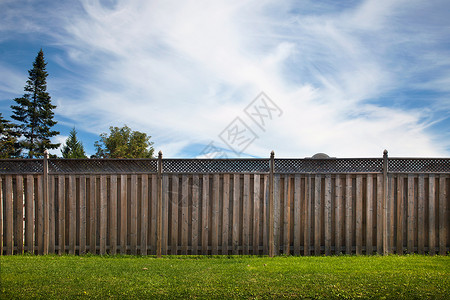 木制花园围栏背景图片