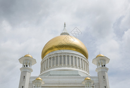 金色清真寺文莱巴加湾苏丹奥马尔·阿里·赛福丁清真寺背景