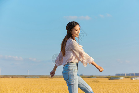 文艺清新美女背景图片