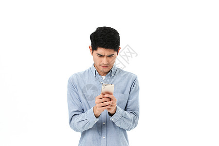 尴尬仙人球表情青年男性用手机背景