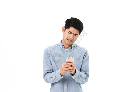 尴尬仙人球表情青年男性用手机背景