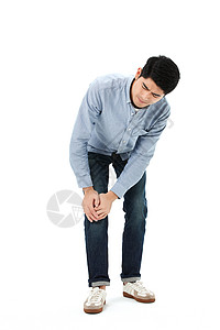 青年男性膝盖疼图片