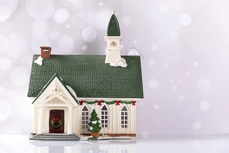 小房子装饰圣诞笑房子静物背景