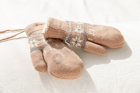 温暖手套冬季保暖手套背景