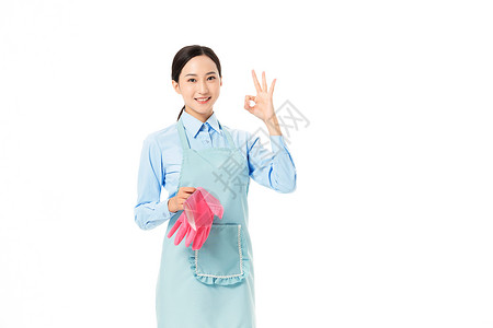 家政服务女性拿着手套图片