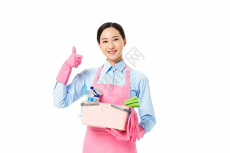 家政服务女性清洁准备图片素材