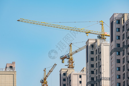 高档住宅区地产楼盘施工特写背景