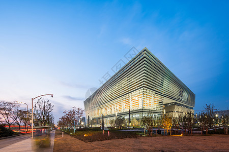 苏州第二图书馆建筑外观背景图片