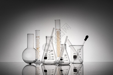 实验室用品实验烧杯锥形瓶量筒烧瓶背景