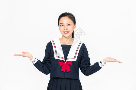 学生服学院风大学生JK服美女形象背景