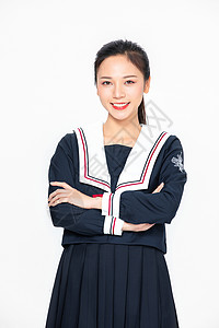 学生服学院风大学生JK服美女形象背景