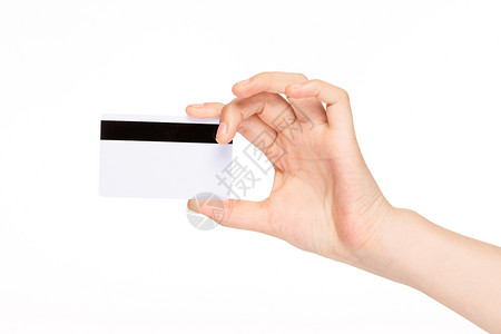 商务卡手持银行卡信用卡特写背景