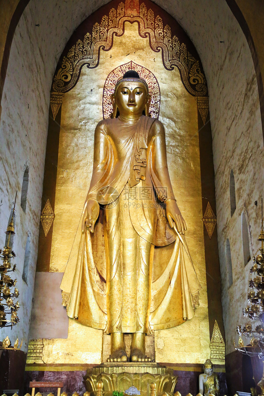 缅甸蒲甘寺庙大佛图片