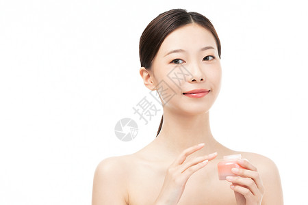 女性美容护肤保养亚洲人高清图片素材