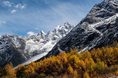 自然生态景观四川省阿坝藏族羌族自治州毕棚沟背景