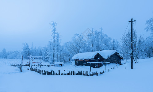 雪岭雄风吉林长白山国家森林公园冰天雪地雾凇风光背景