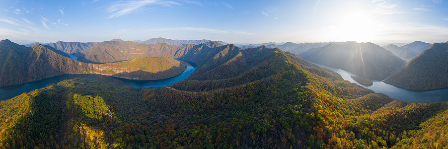 枫叶谷秋天的风景背景