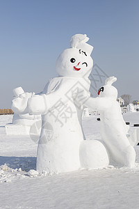 哈尔滨雪人谷大寒高清图片素材