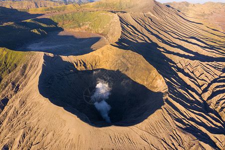 火山口公园印尼布罗莫火山航拍特写背景