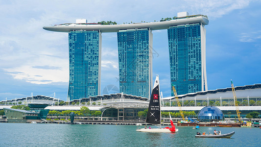 新加坡地标金沙酒店建筑高清图片素材