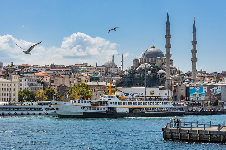 欧洲旅游名城土耳其首都伊斯坦布尔城市建筑风光图片