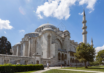 伊斯坦布尔旅游景点苏莱曼清真寺高清图片