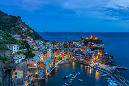 意大利著名地中海旅游度假胜地五渔村高清图片