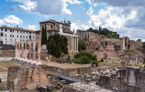 古市集意大利首都罗马历史古迹罗马市集遗址背景
