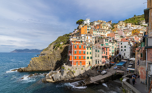意大利著名渔村小镇五渔村马纳罗拉图片