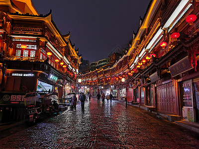 贵州都匀石板街夜景古建高清图片素材