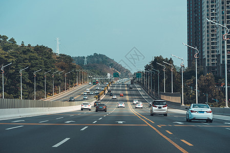 道路交通素材城市高速公路背景