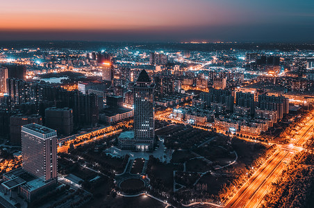 江苏盐城城市夜景背景