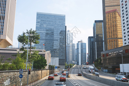 香港城市交通背景图片