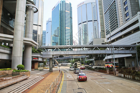 中国香港中环背景