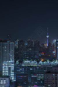 西安电视塔夜景背景图片