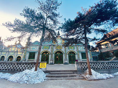 冬季呼和浩特清真大寺图片