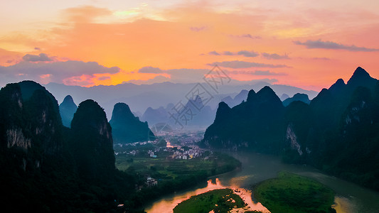 中越边境河风光广西北海崇左风光背景