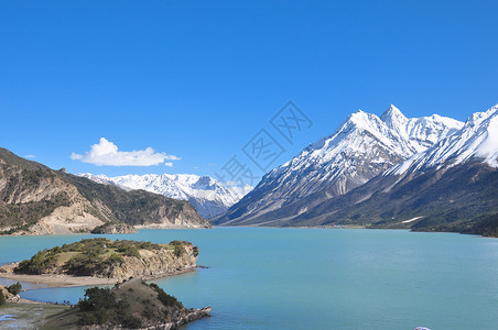 西藏自然风景西藏然乌湖自然风景背景