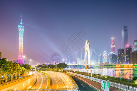 广州珠江新城夜景cbd高清图片素材