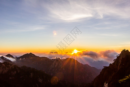 黄山云雾黄山自然风光背景