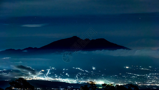 印尼布罗莫火山星空夜景高清图片