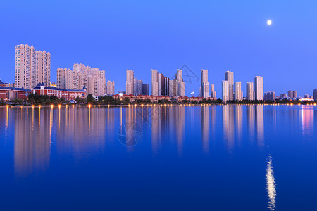 长荡湖黑龙江省大庆市三永湖夜景背景