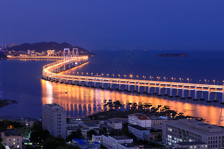 辽宁景点辽宁省大连市星海湾大桥背景