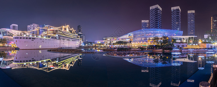 深圳海上世界深圳南山海上世界夜景背景